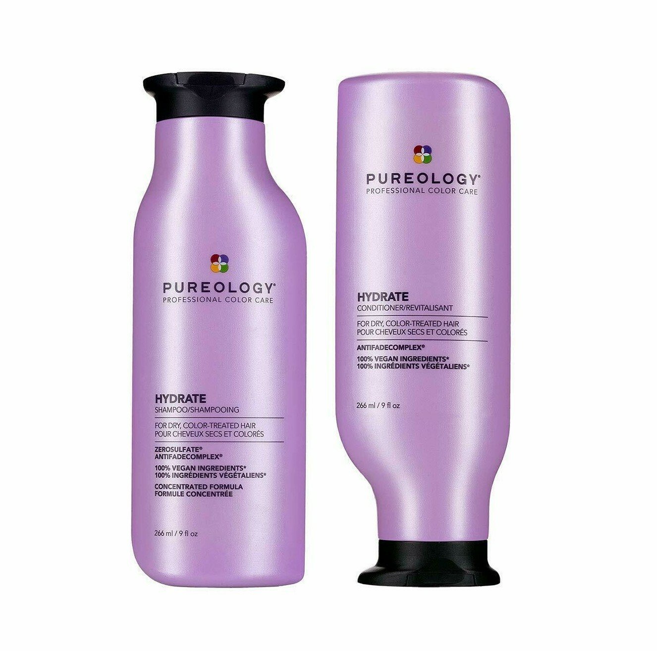 Pureology Hydrate Shampoo and Conditioner Duo Set 9 OZ EACH NEW BOTTLE DESIGN
