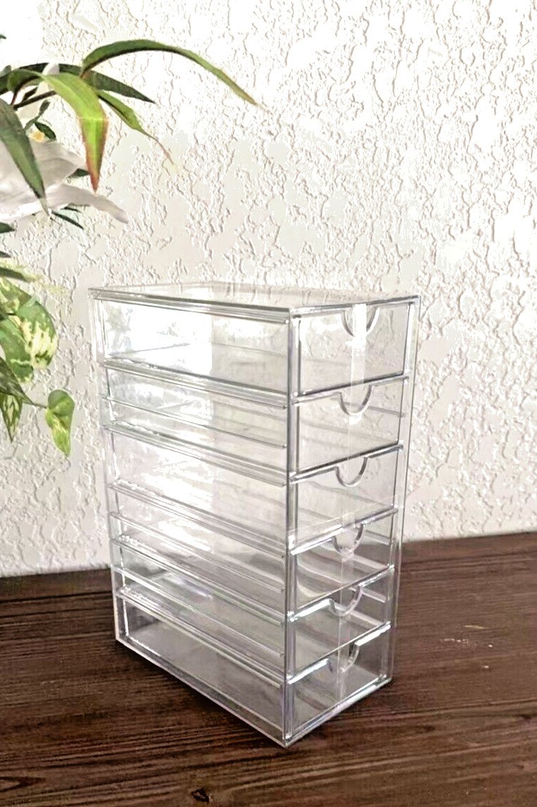 Sturdy Acrylic Cosmetic Makeup Jewelry Display Organizer 6 drawers FREE SHIPPING