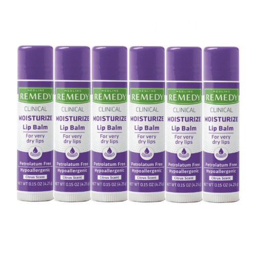 Medline Remedy Phytoplex Lip Balms, Moisturizer, oxygen-rich 0.15oz Pack of 6